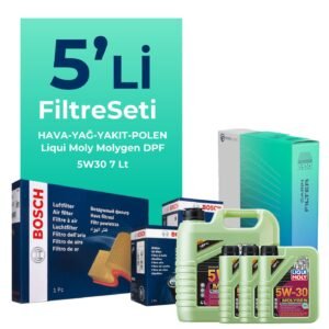 BOSCH Peugeot Boxer 2.2 Dizel Filtre Bakım Seti Liqui Moly Molygen New Generation DPF 5W-30 7 Litre Motor Yağlı (2014-2016) 5 Li