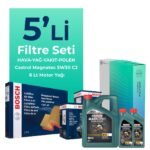 BOSCH Peugeot Expert 1.5 Dizel Filtre Bakım Seti Castrol Magnatec C2 5W-30 6 Litre Motor Yağlı (2017-2025) 5 Li