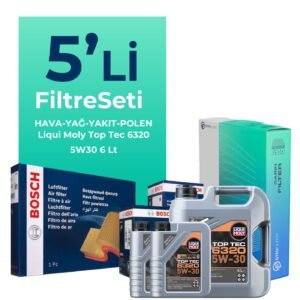 BOSCH Peugeot Expert 1.5 Dizel Filtre Bakım Seti Liqui Moly Top Tec 6320 5W-30 6 Litre Motor Yağlı (2017-2025) 5 Li