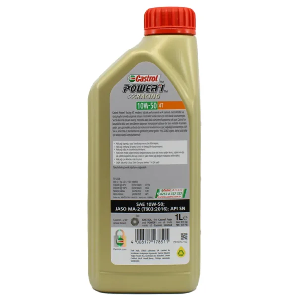 Castrol Power 1 Racing 10W50 4T 1 Lt Motosiklet Yağı