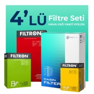 Filtron Citroen C3 1.4 Dizel Filtre Bakım Seti (2003-2010) 4 Lü