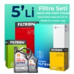 Filtron Audi A4 40 TDi Filtre Bakım Seti SHELL Helix Ultra ECT C2 C3 0W-30 6 Litre Motor Yağlı (2020-2024) 5 Li