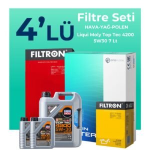 Filtron BMW 5.20 Benzinli Filtre Bakım Seti Liqui Moly Motor Yağlı (2003-2010) 4 Lü