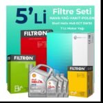 Filtron BMW X5 3.0 Dizel Filtre Bakım Seti Shell Helix Hx8 ECT 5W-30 7 Litre Motor Yağlı (2011-2013) 5 Li