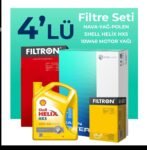 Filtron Fiat Albea 1.6 Benzinli Filtre Bakım Seti Shell Helix Hx5 10W-40 4 Litre Motor Yağlı (2002-2008) 4 Lü
