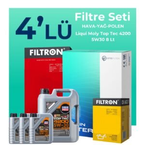 Filtron Mercedes GL320 Dizel Filtre Bakım Seti Liqui Moly Top Tec 4200 5W-30 8 Litre Motor Yağlı (2006-2010) 4 Lü