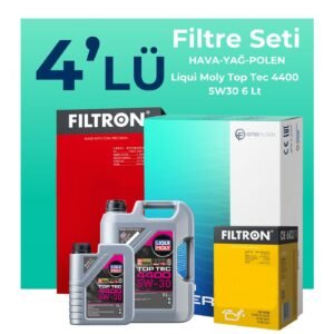 Filtron Renault Express 1.5 Dizel Filtre Bakım Seti Liqui Moly Top Tec 4400 5W-30 6 Litre Motor Yağlı (2020-2025) 4 Lü