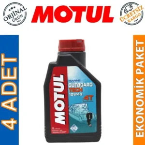 Motul Marine Outboard Tech 4T 10W40 1 Lt Tekne Motor Yağı (4 Adet)