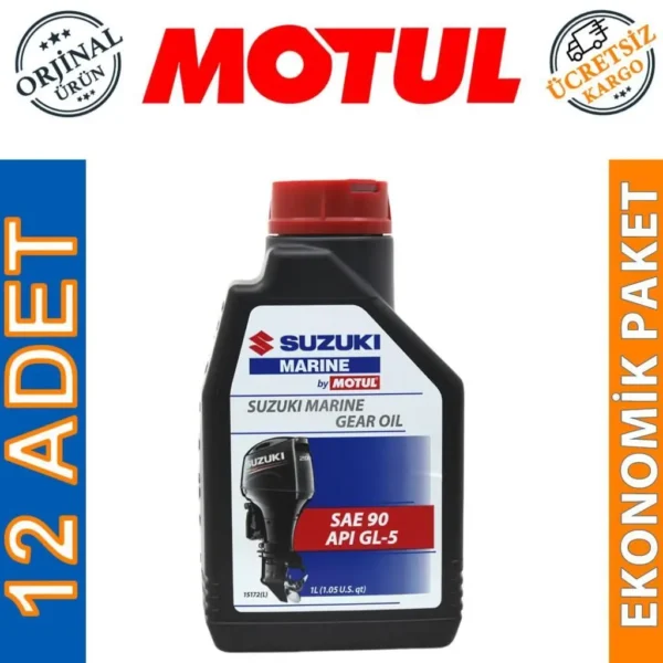 Motul Suzuki Marine Gear 90 1 Lt Tekne Kuyruk Yağı (12 Adet)