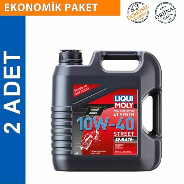 Liqui Moly 10W-40 4T Street Race 4 Lt Motosiklet Yağı (2 Adet) (20754)