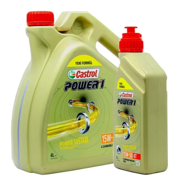Castrol Power 1 4T 15W50 4 Lt Motosiklet Yağı (2 Adet)