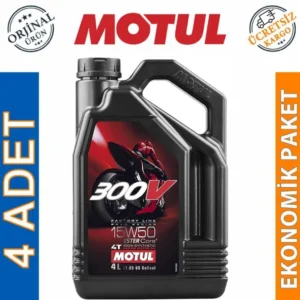 Motul 300V FL 15W50 4T 4 Lt Motosiklet Yağı (4 Adet)