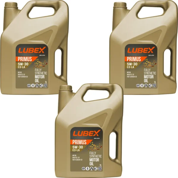Lubex Primus C3-LA 5W30 7 Lt Tam Sentetik Motor Yağı (3 Adet)