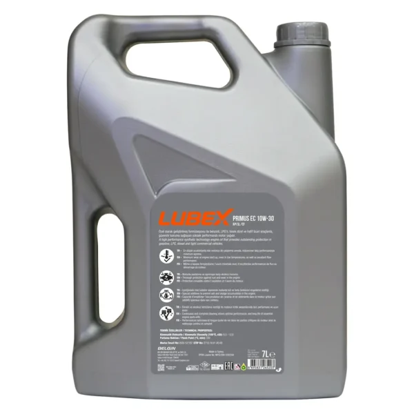 Lubex Primus EC 10W30 7 Lt Sentetik Motor Yağı