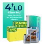 MANN Audi A7 3.0 Dizel QUATRO 272 HP Filtre Bakım Seti Liqui Moly Motor Yağlı (2014-2018) 4 Lü
