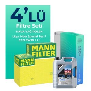 MANN Ford Mondeo 1.5 Benzin Filtre Bakım Seti Liqui Moly Motor Yağlı (2015-2021) 4 Lü