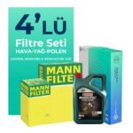 MANN Ford Tourneo Custom 2.0 Dizel Filtre Bakım Seti Castrol Magnatec D 0W-30 8 Litre Motor Yağlı (2015-2023) 4 Lü
