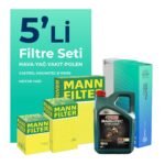 MANN Ford Tourneo Custom 2.0 Dizel Filtre Bakım Seti Castrol Magnatec D 0W-30 8 Litre Motor Yağlı (2015-2023) 5 Li