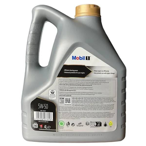 Mobil 1 FS X2 5W50 4 Lt Tam Sentetik Motor Yağı