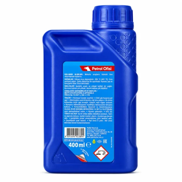 Petrol Ofisi DOT 3 Hidrolik Fren Yağı 400 Ml
